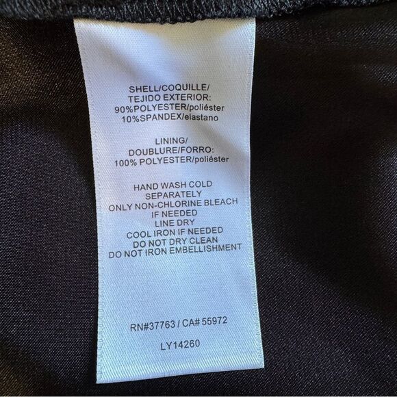 Laundry by Shelli Segal Women's Size 6 Black Sheath Dress Sequin Cap Sleeve - Picture 8 of 8